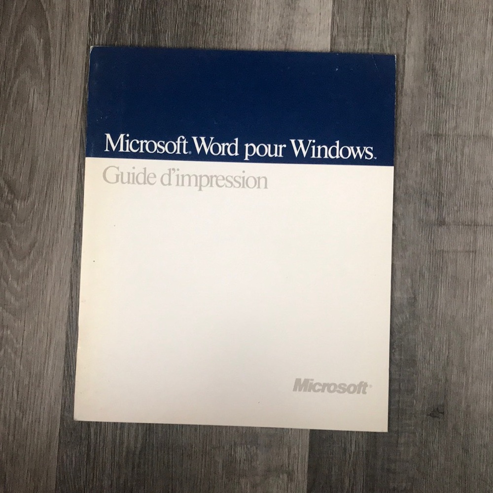 Microsoft Word pour Windows Guide - Blue and White